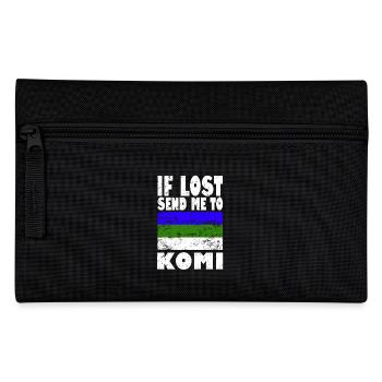 Komi Flag Saying - Pencil Case - black - Front