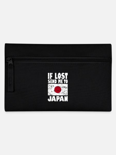 Japan Flag Saying - Pencil Case - black