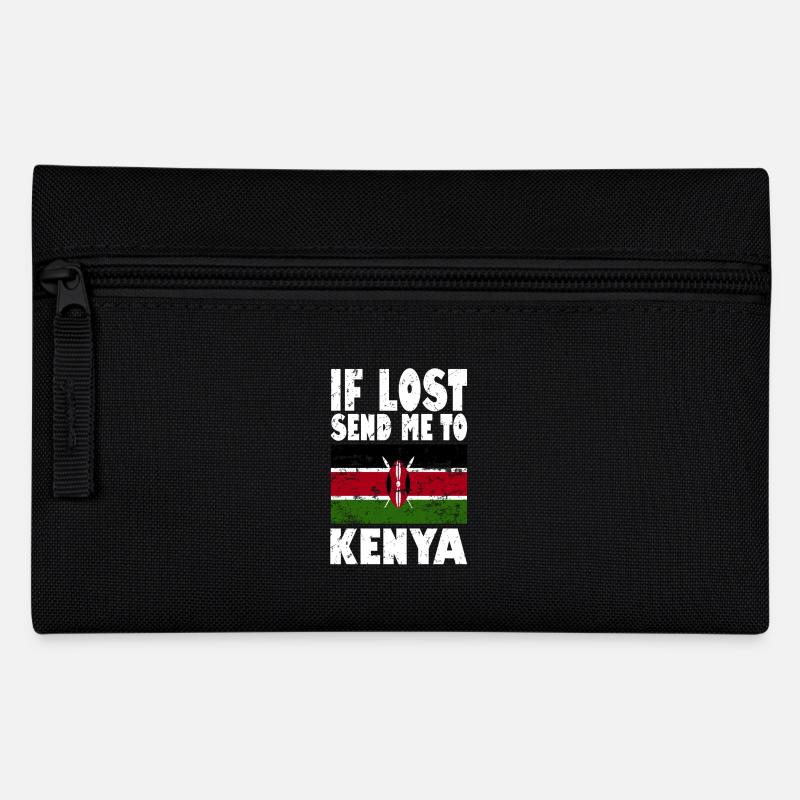 Kenya Flagge Spruch - Federtasche - Schwarz