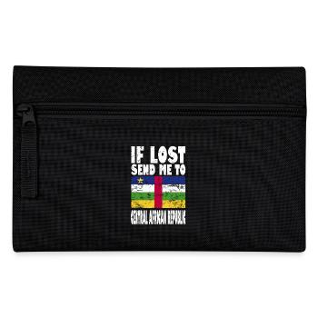 Central African Republic Flag Saying - Pencil Case - black - Front
