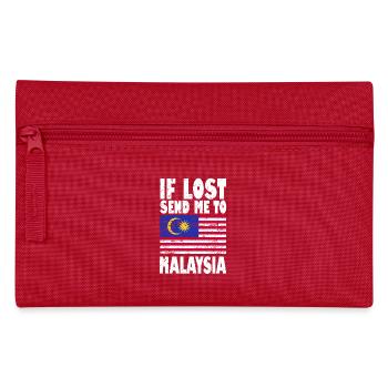 Malaysia Flagge Spruch - Federtasche - Rot - Vorne