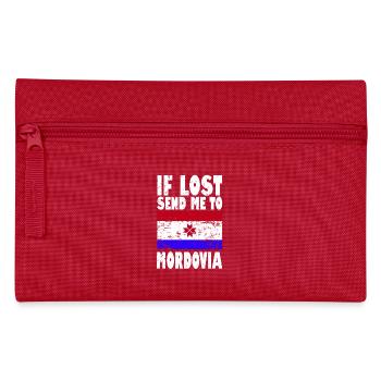Mordovia Flag Slogan - Pencil Case - red - Front