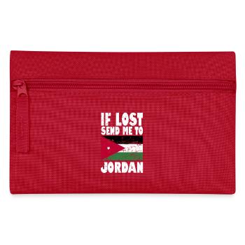Jordanien Flagge Spruch - Federtasche - Rot - Vorne
