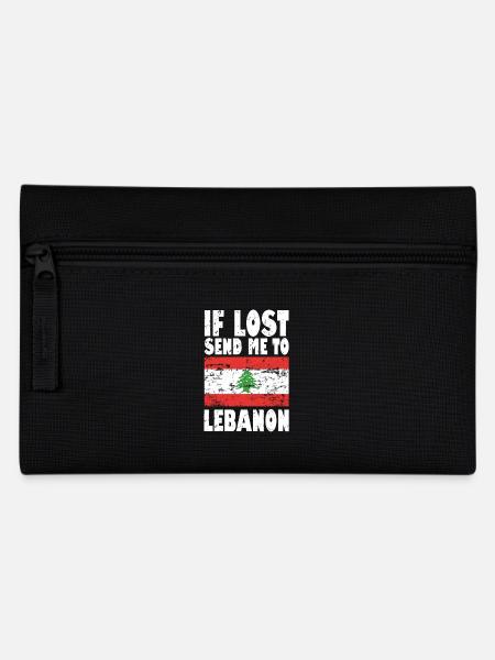 Libanon Flagge Spruch - Federtasche - Schwarz
