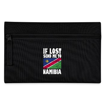 Namibia Flagge Spruch - Federtasche - Schwarz - Vorne