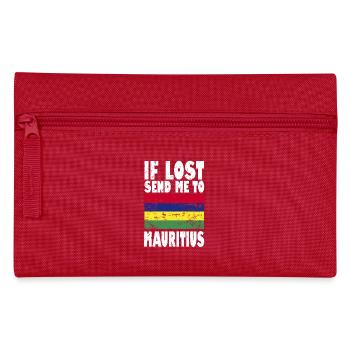 Mauritius Flag Saying - Pencil Case - red - Front