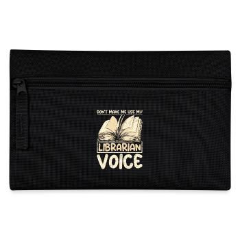 Don't make me use my librarian vice - Federtasche - Schwarz - Vorne