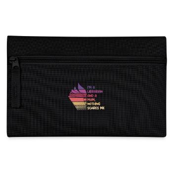 Mother librarian and mom - Federtasche - Schwarz - Vorne