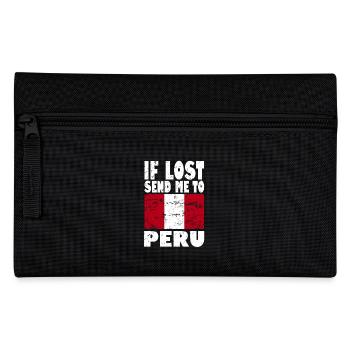 Peru Flagge Spruch - Federtasche - Schwarz - Vorne