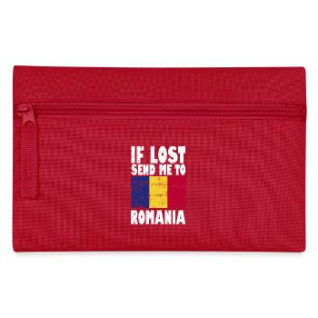 Romania Flag Slogan - Pencil Case - red - Front
