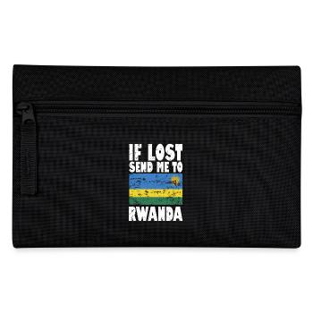 Rwanda Flagge Spruch - Federtasche - Schwarz - Vorne