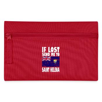 Saint Helena Flag Saying - Pencil Case - red - Front