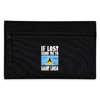 Sankt Lucia Flagge Spruch - Federtasche - Schwarz - Vorne