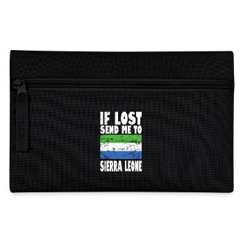 Sierra Leone Flagge Spruch - Federtasche - Schwarz - Vorne