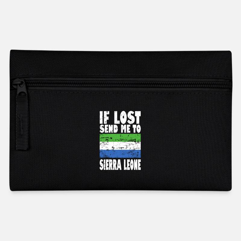 Sierra Leone Flag Saying - Pencil Case - black