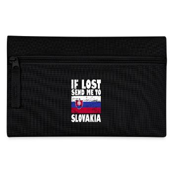 Slowakei Flagge Spruch - Federtasche - Schwarz - Vorne