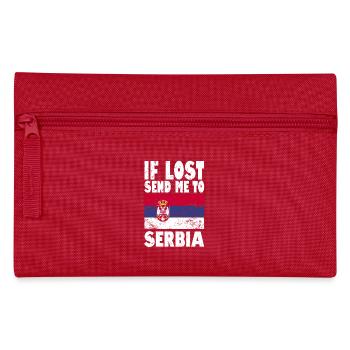 Serbia Flag Slogan - Pencil Case - red - Front