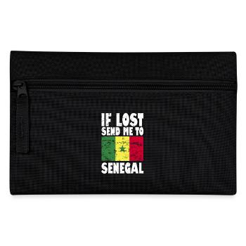Senegal Flagge Spruch - Federtasche - Schwarz - Vorne