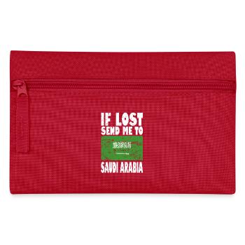 Saudi Arabia Flag Slogan - Pencil Case - red - Front