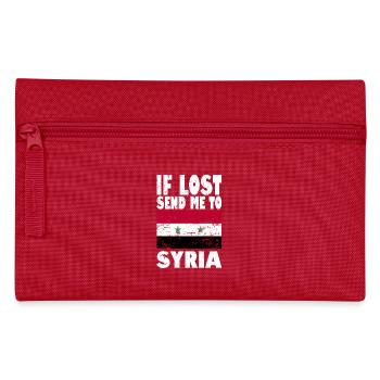 Syria Flag Slogan - Pencil Case - red - Front