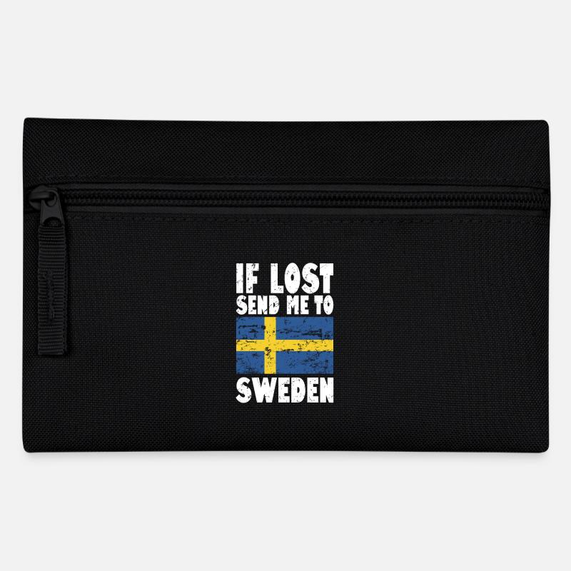 Drapeau de la Suède - Trousse - noir