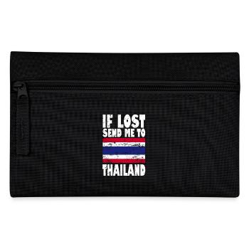 Thailand Flagge Spruch - Federtasche - Schwarz - Vorne