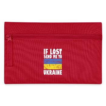 Ukraine Flag Slogan - Pencil Case - red - Front