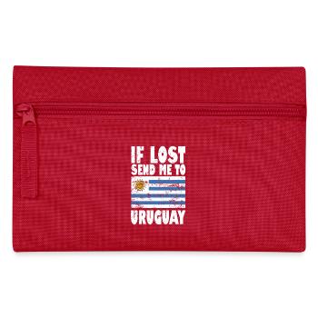 Uruguay Flagge Spruch - Federtasche - Rot - Vorne