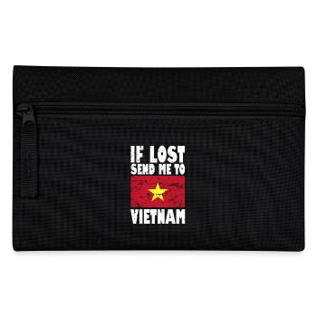 Vietnam Flagge Spruch - Federtasche - Schwarz - Vorne
