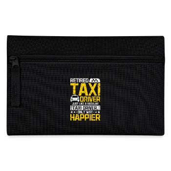 Retired happy taxi driver - Pencil Case - black - Front