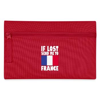 France Flag Slogan - Pencil Case - red - Front