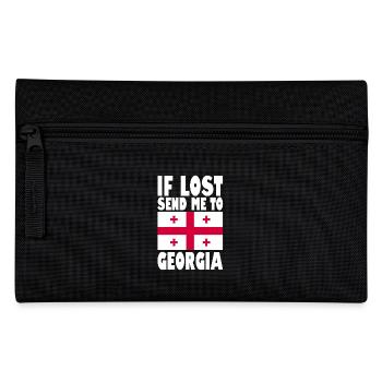 Georgien Flagge Spruch - Federtasche - Schwarz - Vorne