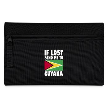 Guyana Flagge Spruch - Federtasche - Schwarz - Vorne