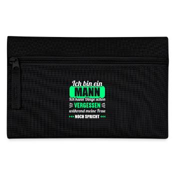 Ich bin Mann Dinge vergessen während Frau spricht - Federtasche - Schwarz - Vorne