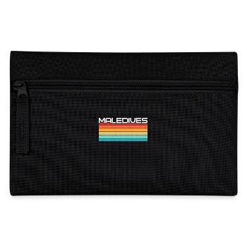 Vintage Malediven Urlaub Reise Malediven - Federtasche - Schwarz - Vorne