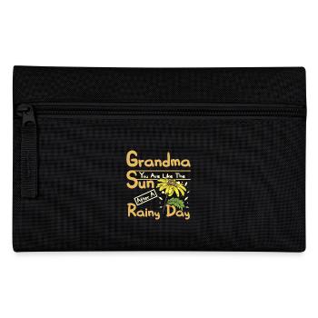 Grandma like the sun after a rainy day - Pencil Case - black - Front
