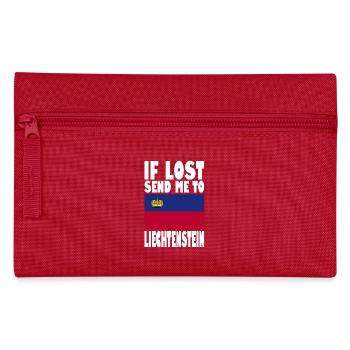 Liechtenstein Flag Slogan - Pencil Case - red - Front