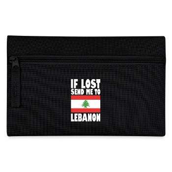 Libanon Flagge Spruch - Federtasche - Schwarz - Vorne