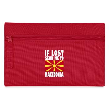 Macedonia Flag Slogan - Pencil Case - red - Front