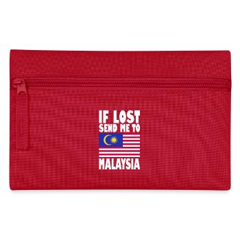 Malaysia Flagge Spruch - Federtasche - Rot - Vorne