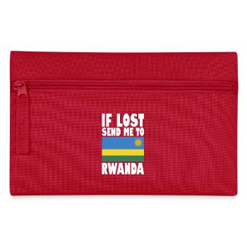 Rwanda Flagge Spruch - Federtasche - Rot - Vorne