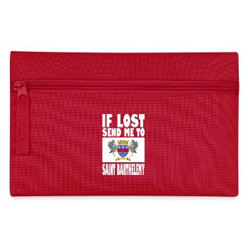 Saint Barthélemy Flag Saying - Pencil Case - red - Front