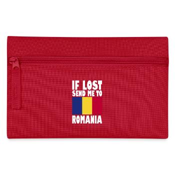 Romania Flag Slogan - Pencil Case - red - Front