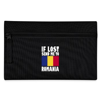 Romania Flag Slogan - Pencil Case - black - Front