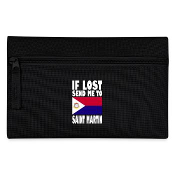 St. Martin Flagge Spruch - Federtasche - Schwarz - Vorne