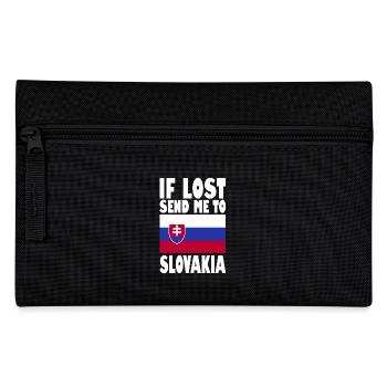 Slowakei Flagge Spruch - Federtasche - Schwarz - Vorne