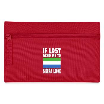 Sierra Leone Flag Saying - Pencil Case - red - Front