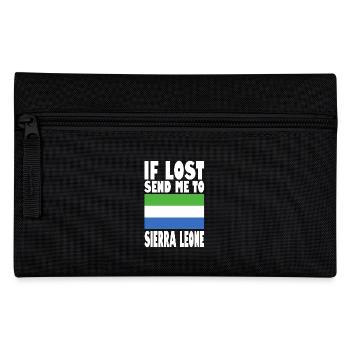 Sierra Leone Flagge Spruch - Federtasche - Schwarz - Vorne