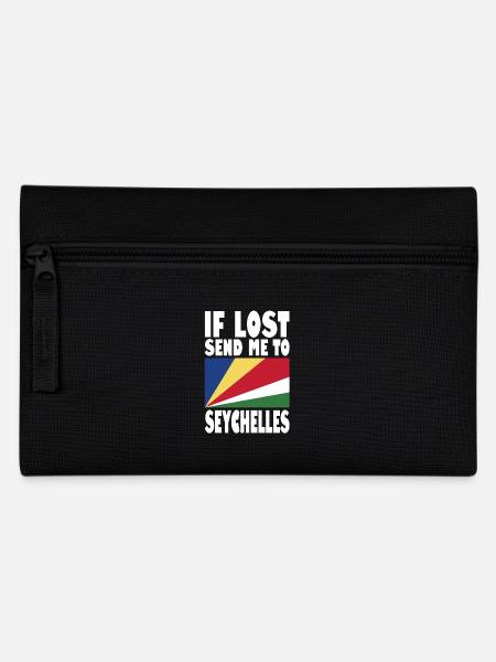 Seychellen Flagge Spruch - Federtasche - Schwarz