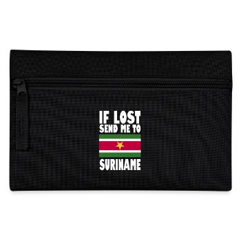 Suriname Flagge Spruch - Federtasche - Schwarz - Vorne